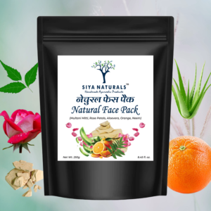 Natural Herbal Face Pack | Multani Mitti, Rose, Aloe Vera, Orange Peel & Neem | Ayurvedic Powder for Glowing & Acne-Free Skin